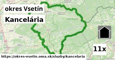 Kancelária, okres Vsetín