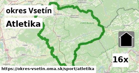 Atletika, okres Vsetín