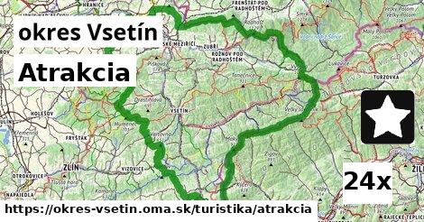 Atrakcia, okres Vsetín