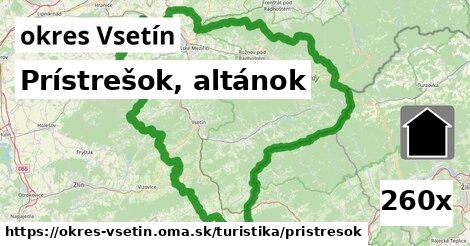 Prístrešok, altánok, okres Vsetín