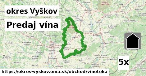 Predaj vína, okres Vyškov