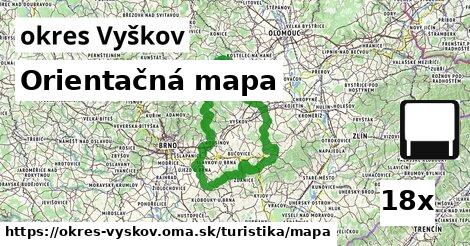 Orientačná mapa, okres Vyškov