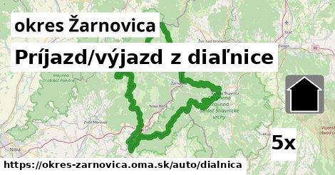 Príjazd/výjazd z diaľnice, okres Žarnovica