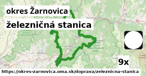 železničná stanica, okres Žarnovica