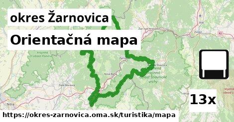 Orientačná mapa, okres Žarnovica