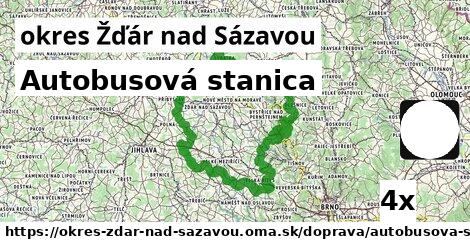 Autobusová stanica, okres Žďár nad Sázavou