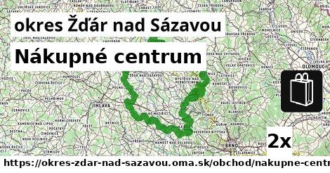 Nákupné centrum, okres Žďár nad Sázavou