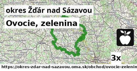 Ovocie, zelenina, okres Žďár nad Sázavou