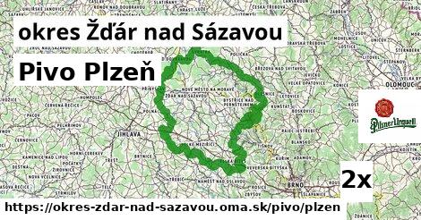 pivo Plzeň v okres Žďár nad Sázavou