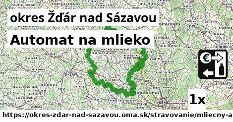 Automat na mlieko, okres Žďár nad Sázavou
