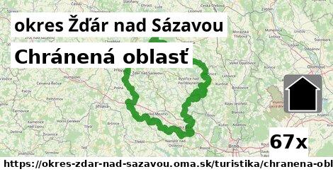 chránená oblasť v okres Žďár nad Sázavou