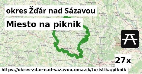 Miesto na piknik, okres Žďár nad Sázavou