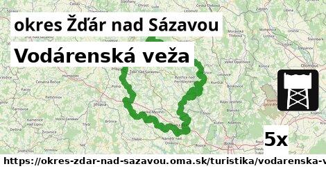 Vodárenská veža, okres Žďár nad Sázavou