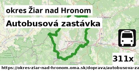 Autobusová zastávka, okres Žiar nad Hronom