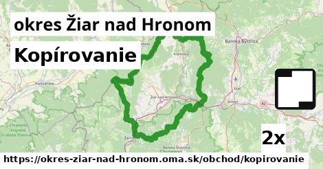 Kopírovanie, okres Žiar nad Hronom