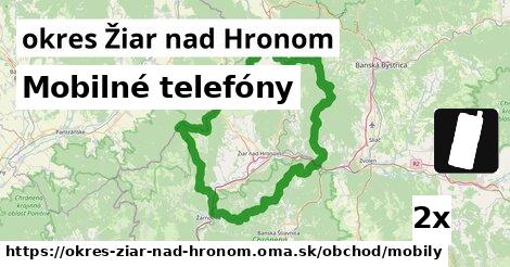Mobilné telefóny, okres Žiar nad Hronom