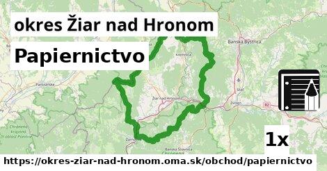 Papiernictvo, okres Žiar nad Hronom