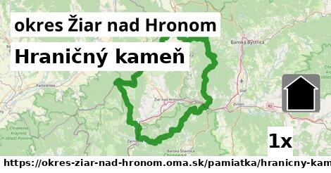 Hraničný kameň, okres Žiar nad Hronom