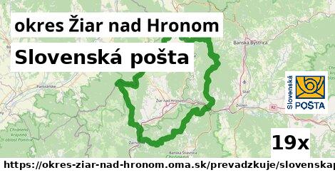 Slovenská pošta, okres Žiar nad Hronom