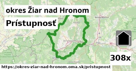 prístupnosť v okres Žiar nad Hronom