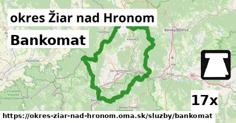 Bankomat, okres Žiar nad Hronom