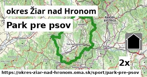 Park pre psov, okres Žiar nad Hronom