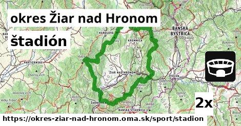 štadión, okres Žiar nad Hronom