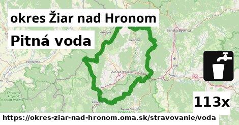 Pitná voda, okres Žiar nad Hronom