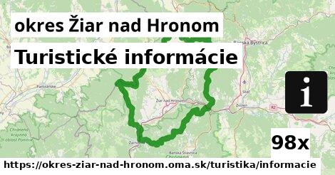 Turistické informácie, okres Žiar nad Hronom