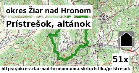 Prístrešok, altánok, okres Žiar nad Hronom