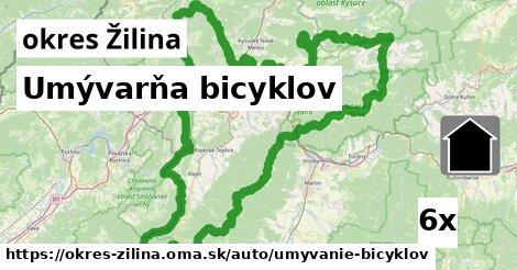 Umývarňa bicyklov, okres Žilina