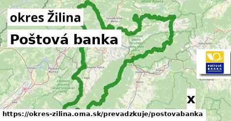 Poštová banka, okres Žilina