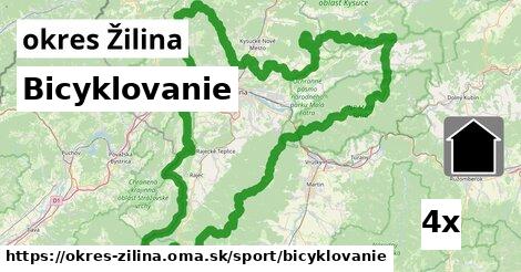 Bicyklovanie, okres Žilina