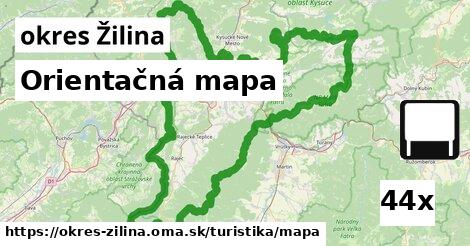 Orientačná mapa, okres Žilina