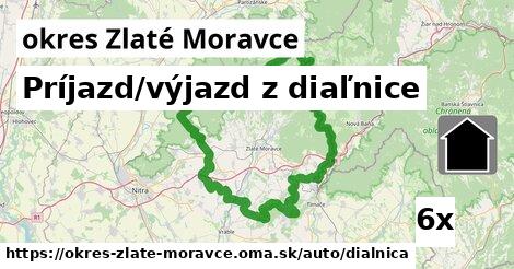 Príjazd/výjazd z diaľnice, okres Zlaté Moravce