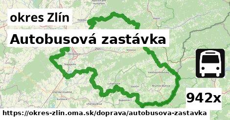 Autobusová zastávka, okres Zlín