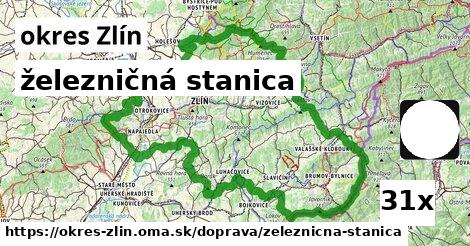 železničná stanica, okres Zlín