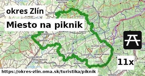 Miesto na piknik, okres Zlín