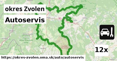 Autoservis, okres Zvolen