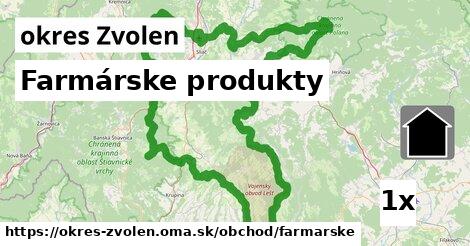 Farmárske produkty, okres Zvolen