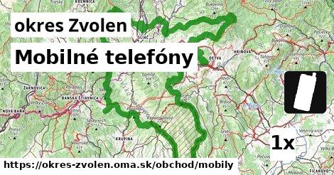 Mobilné telefóny, okres Zvolen