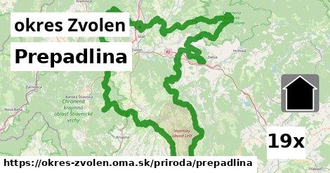 Prepadlina, okres Zvolen