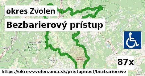 Bezbarierový prístup, okres Zvolen