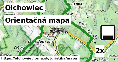 orientačná mapa v Olchowiec