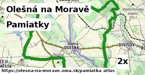 pamiatky v Olešná na Moravě