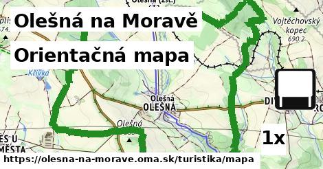 Orientačná mapa, Olešná na Moravě