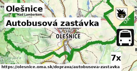 autobusová zastávka v Olešnice