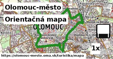 Orientačná mapa, Olomouc-město