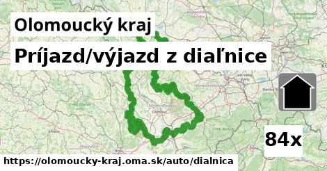 Príjazd/výjazd z diaľnice, Olomoucký kraj