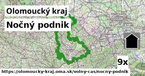 Nočný podnik, Olomoucký kraj